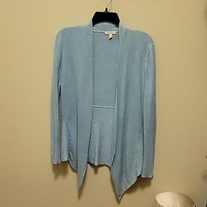 Eileen Fisher medium coral green 100%linen sweater.